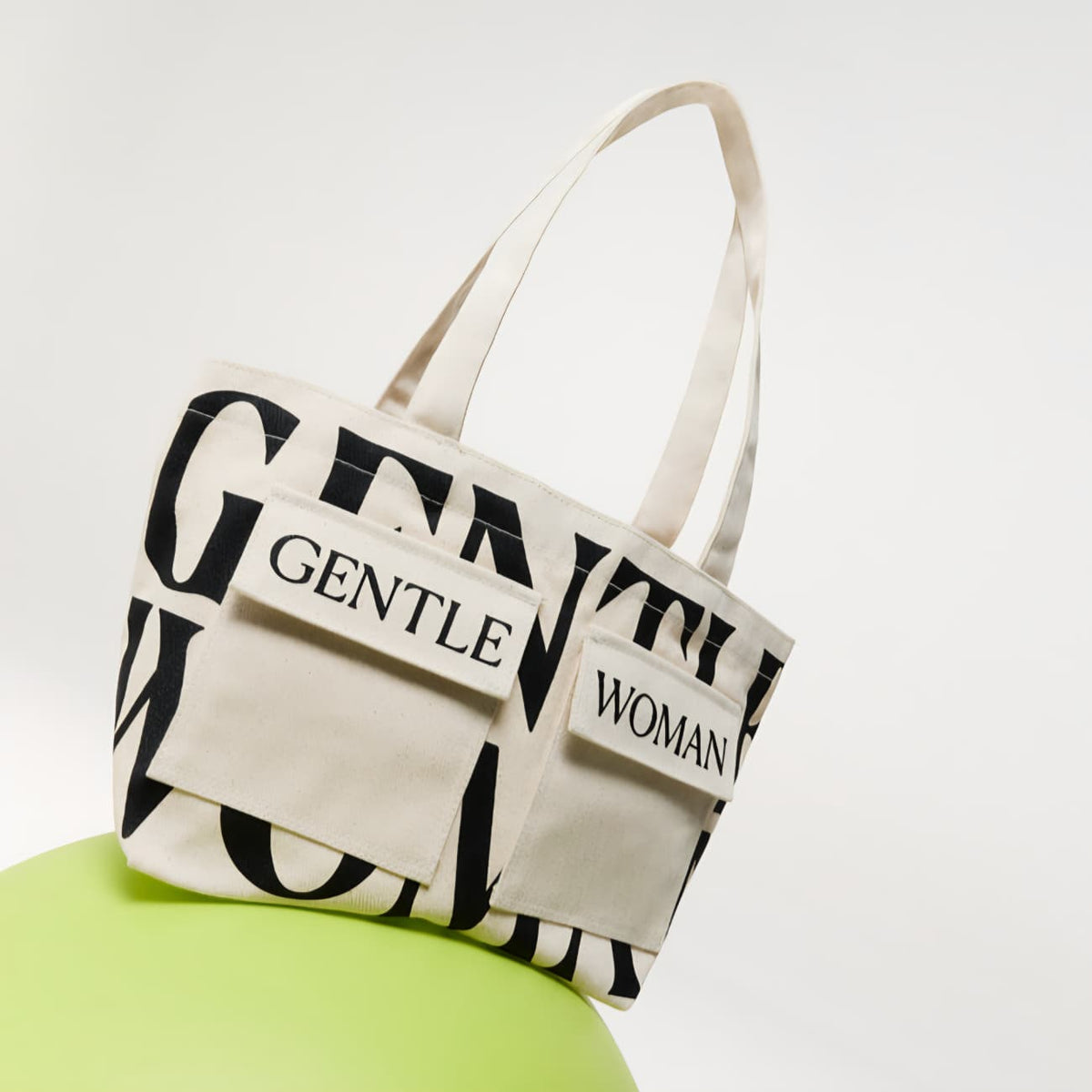 GW Logo On Double Mini Tote - Cream