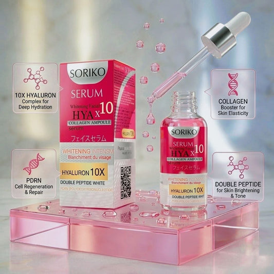 Soriko Whitening Facial HYA X10 Collagen Ampoule Serum 30ml