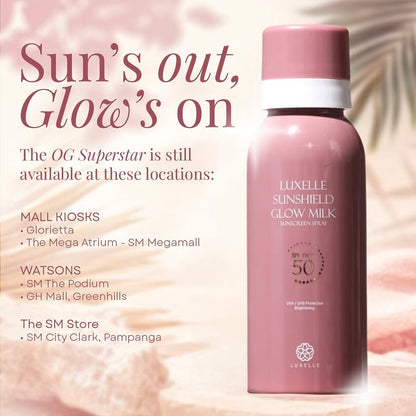 Luxelle Sunshield Glow Milk Sunscreen Spray 120ml