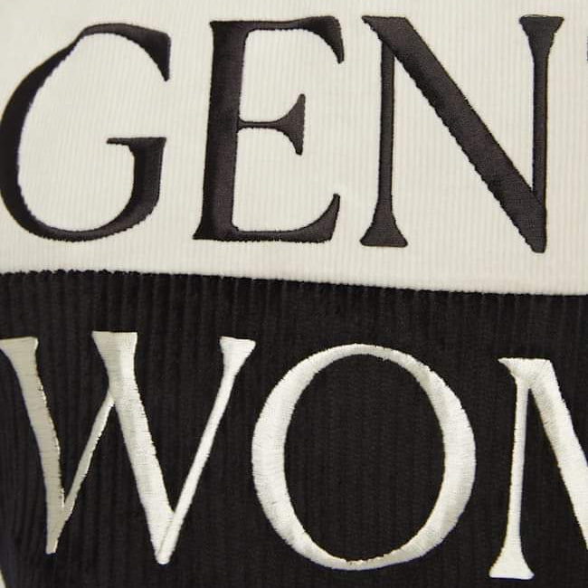 GW Safari Sensation Corduroy Tote - Black/Cream