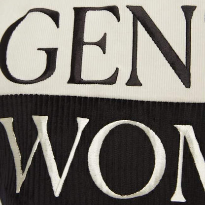 GW Safari Sensation Corduroy Tote - Black/Cream