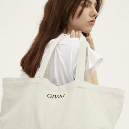 GW Safari Sensation Corduroy Tote - Black/Cream