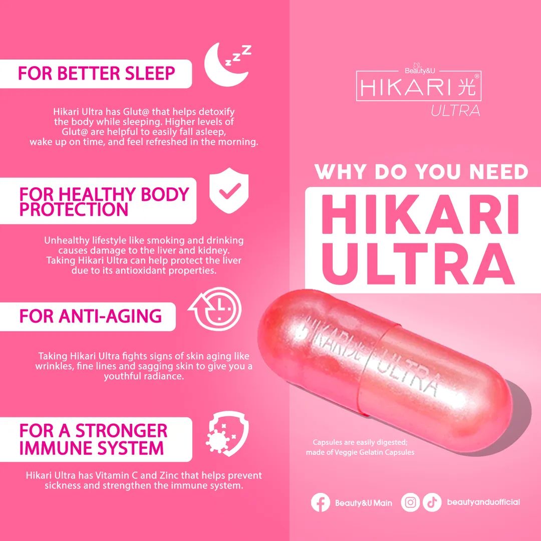Hikari Ultra Premium Japan Glutathione with Oral Sunblock and Photoprotection (60 capsules)