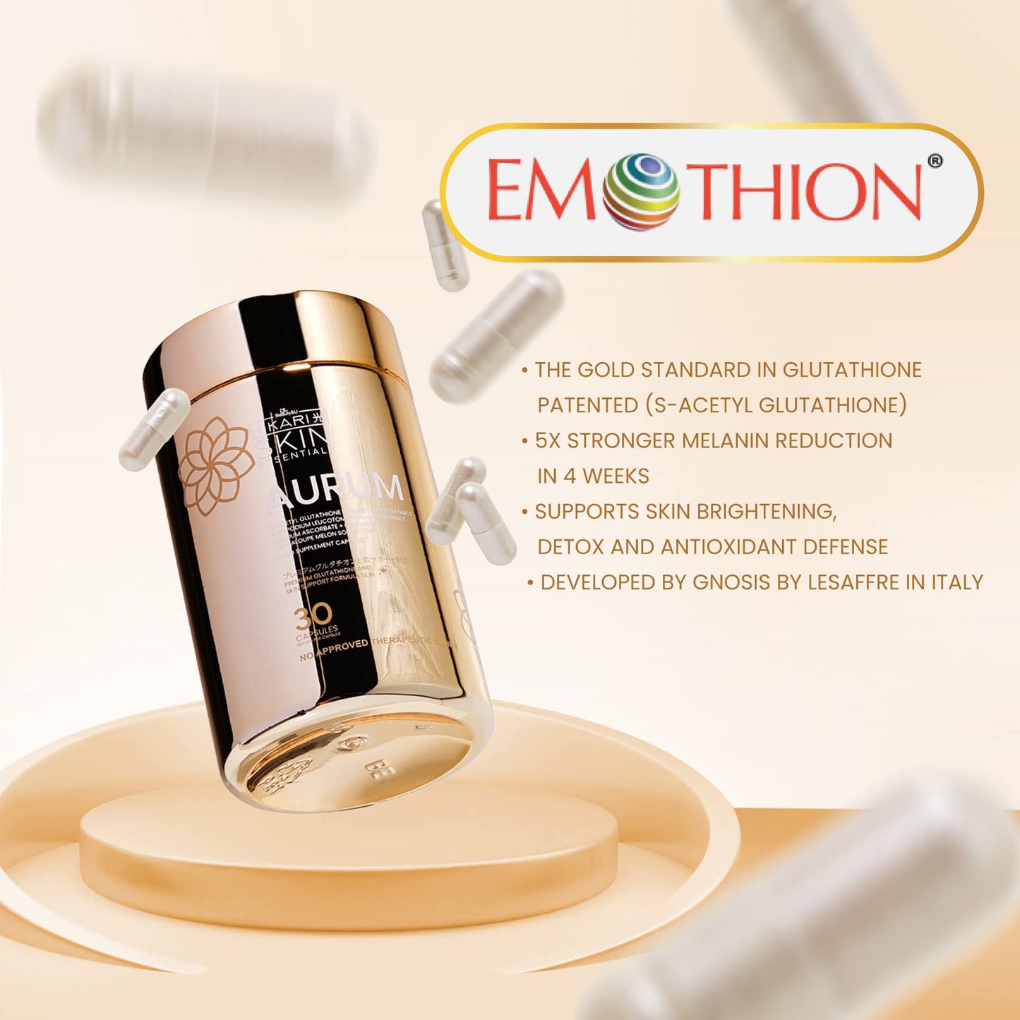 Hikari Aurum S-Acetyl Glutathione (30 Capsules)