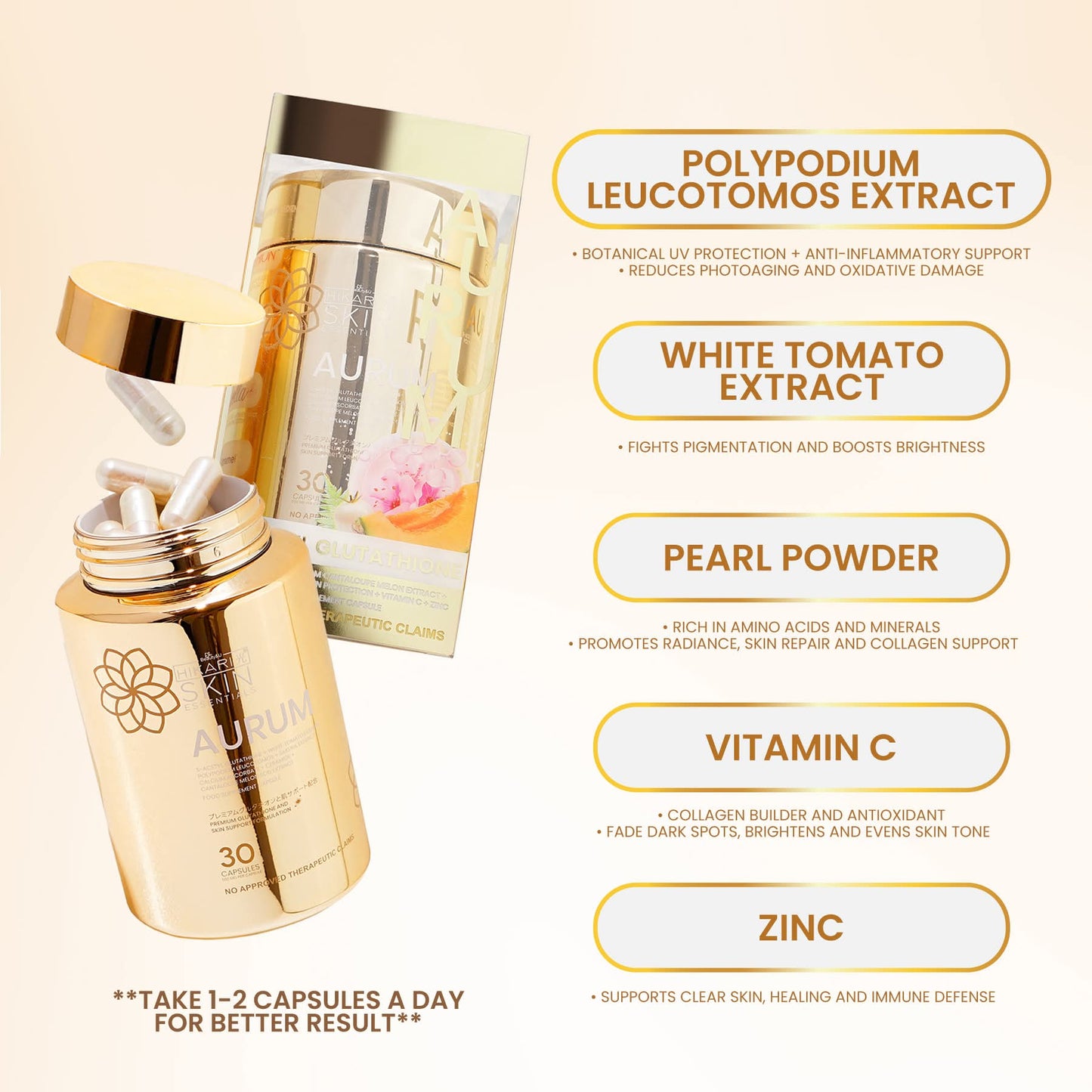 Hikari Aurum S-Acetyl Glutathione (30 Capsules)