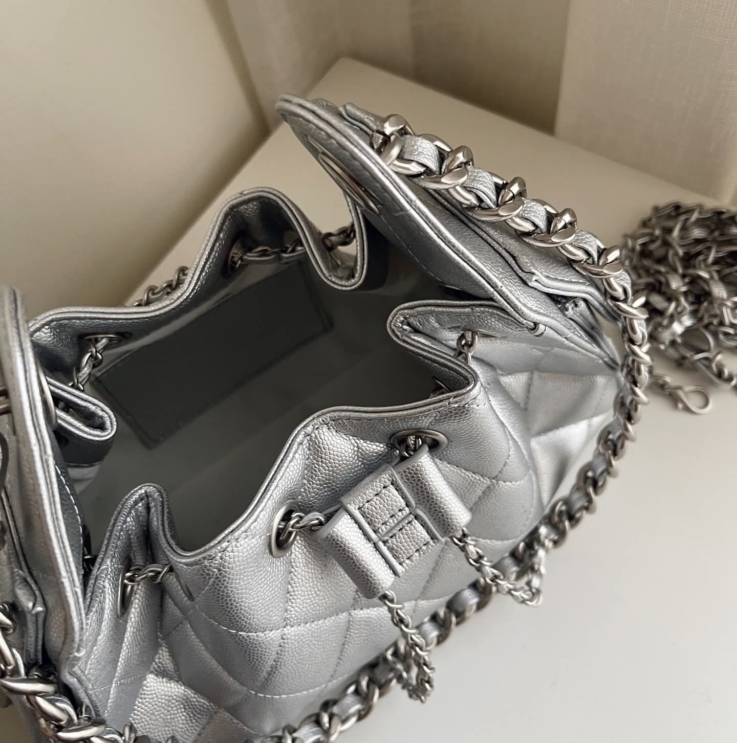 Calf Mini (Genuine Leather) - Silver