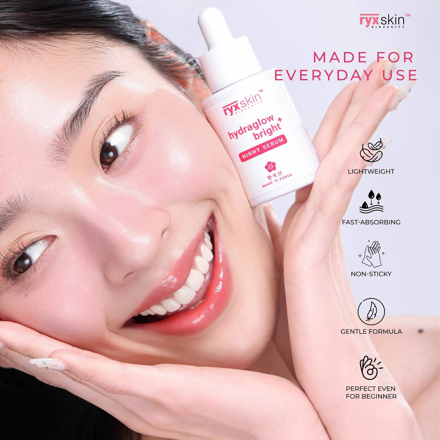 RYX Skin HydraGlow Bright+ Night Serum 30ml