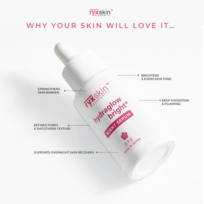 RYX Skin HydraGlow Bright+ Night Serum 30ml