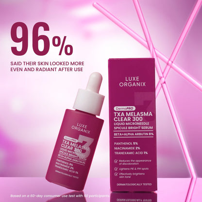 Luxe Organix DermaPRO TXA Melasma Clear 300 Spicule Bright Serum 30ml