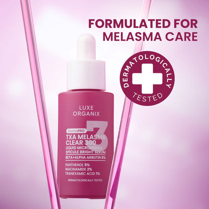 Luxe Organix DermaPRO TXA Melasma Clear 300 Spicule Bright Serum 30ml