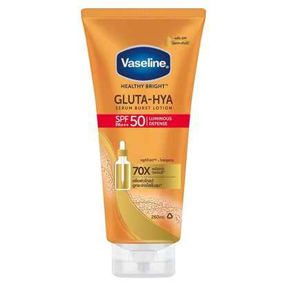 Vaseline Gluta-HYA Serum Burst Sunscreen SPF50 PA+++ Luminous Defense 260ml