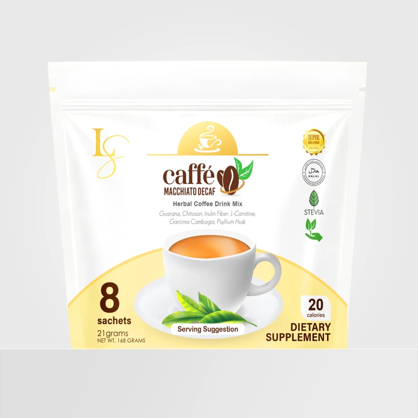 Luxe Slim Caffe Macchiato Decaf (8 sachets)
