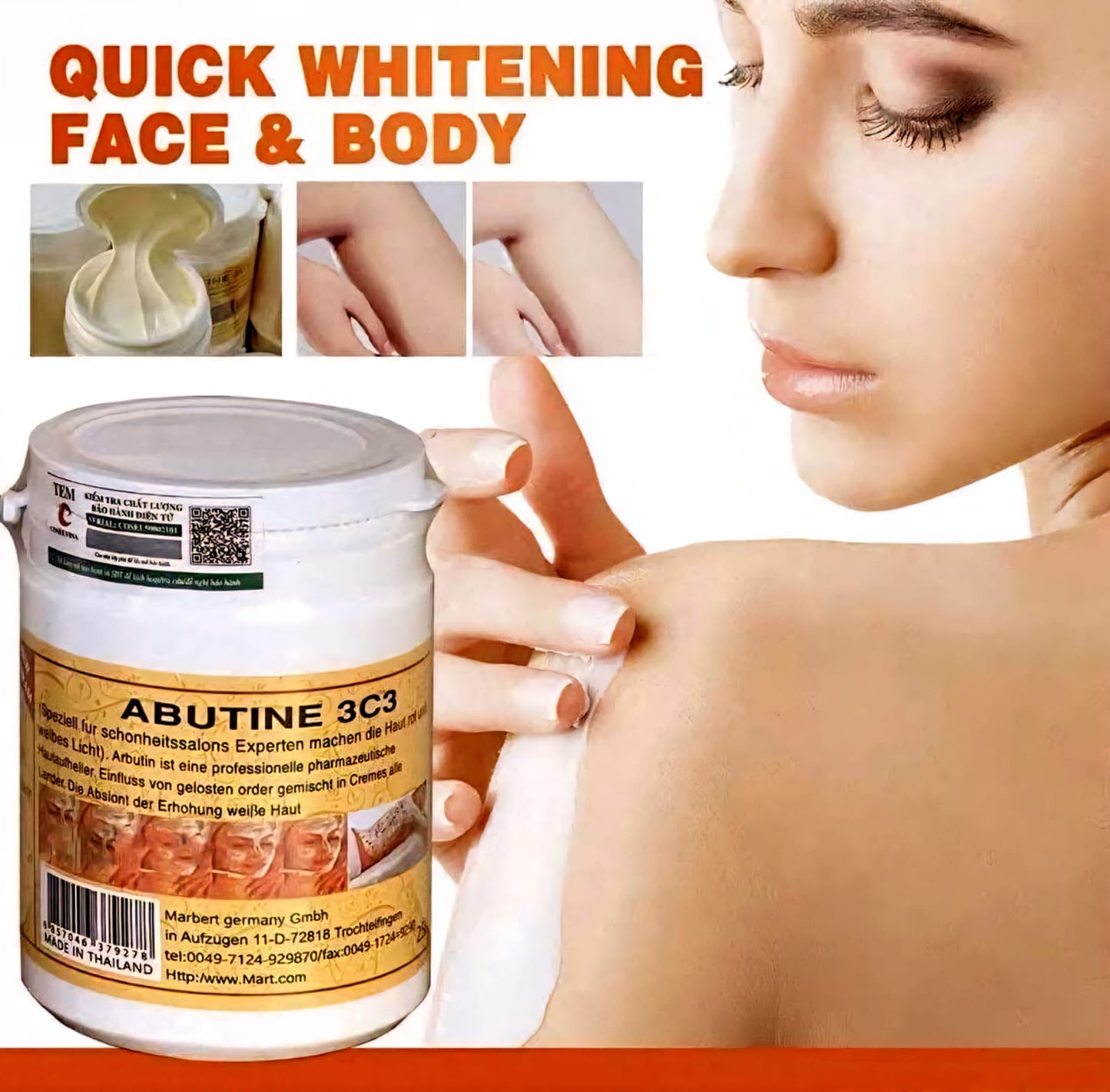 ABUTINE 3C3 Whitening Plus Cream 220g
