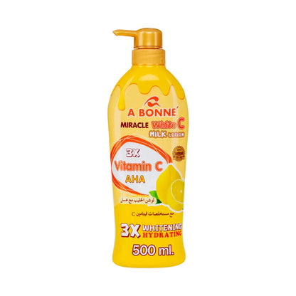 A Bonne’ Lotion Miracle White C Milk Natural Honey Lotion Moisturizing 500ml