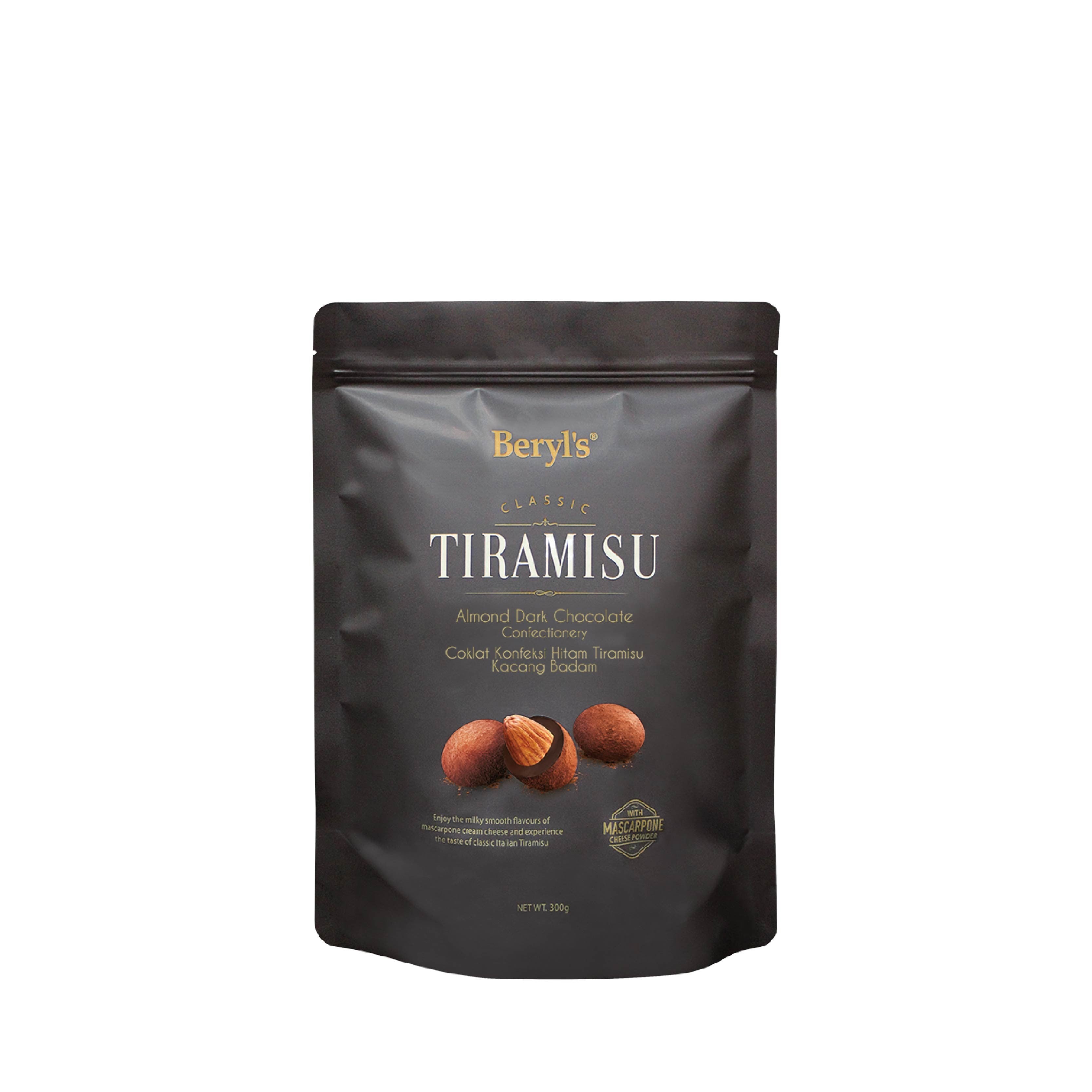 Beryl's Classic Tiramisu Almond Dark Chocolate 300g
