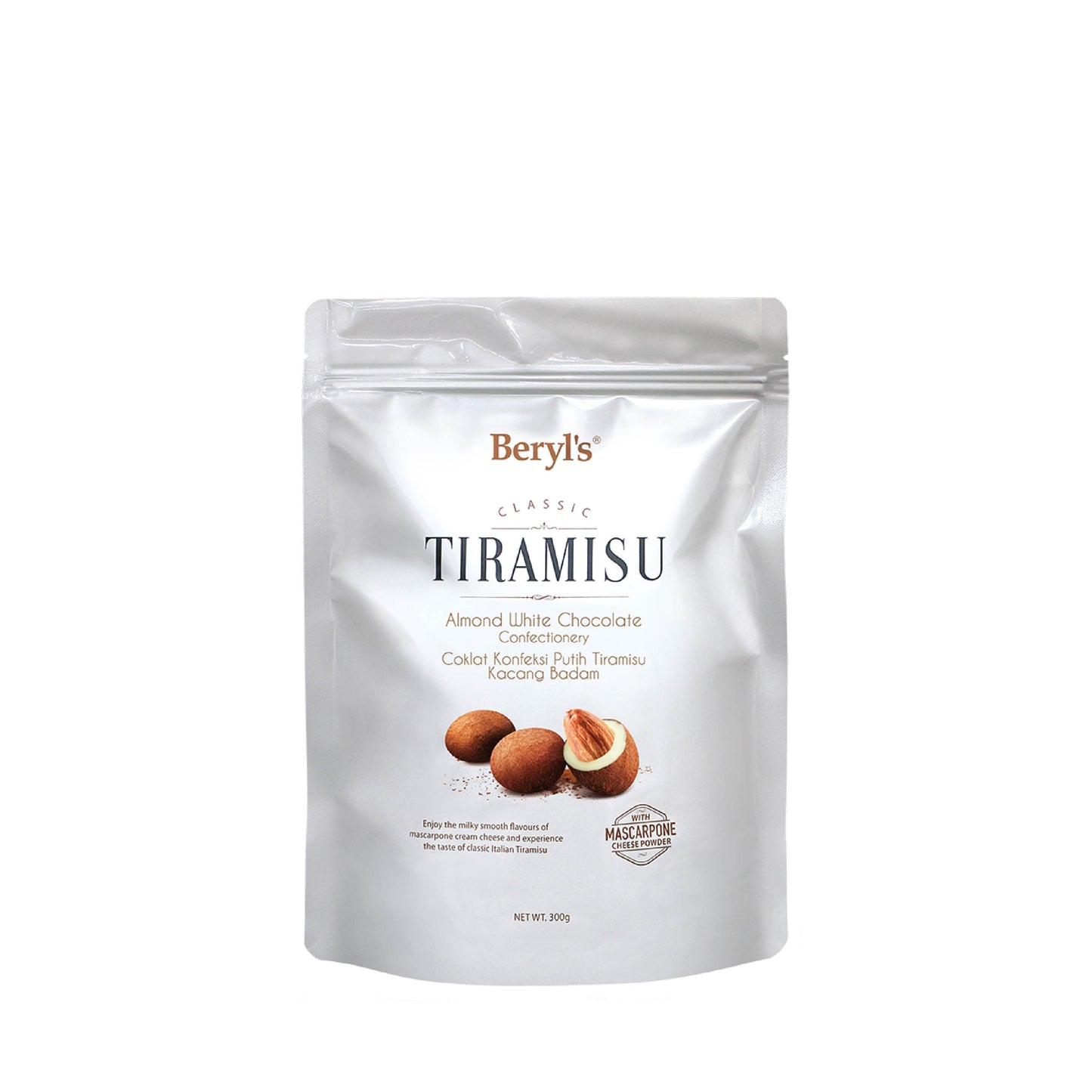 Beryl's Classic Tiramisu Almond White Chocolate 300g