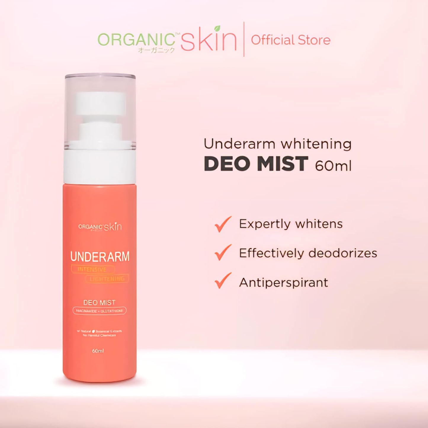 Organic Skin Japan Intensive Whitening Underarm Deo Mist Spray 60ml