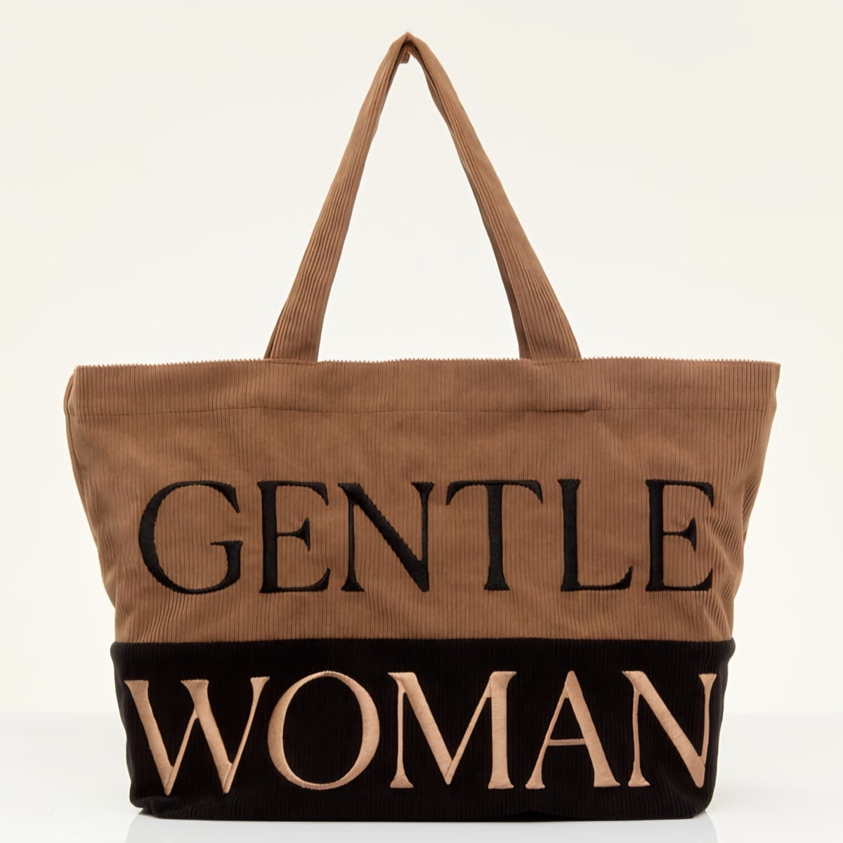 GW Safari Sensation Corduroy Tote - Black/Brown