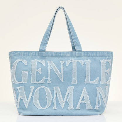 GW Denim Tote - Sky Blue