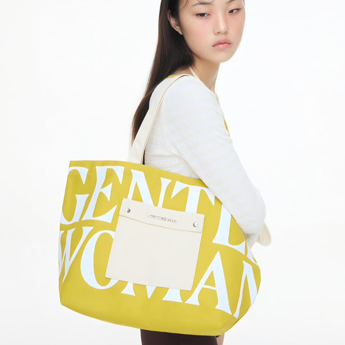 GW Painted Wall Tote - Apple Green