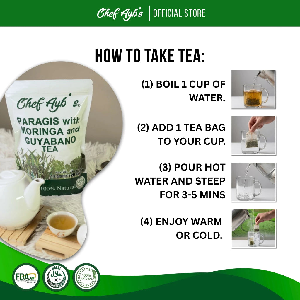 Chef Ayb's Paragis with Moringa and Guyabano Tea (20 bags)