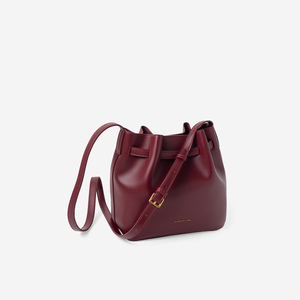 Oxford Bucket Bag - Burgundy