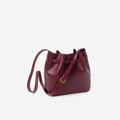 Oxford Bucket Bag - Burgundy
