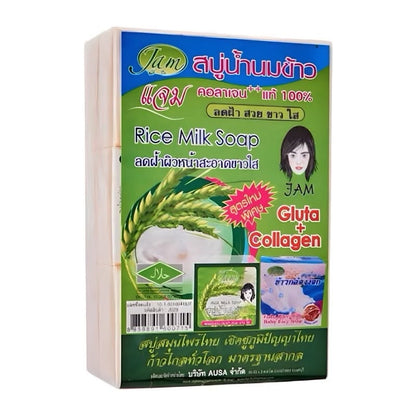 Jam Rice Milk Soap Gluta + Collagen