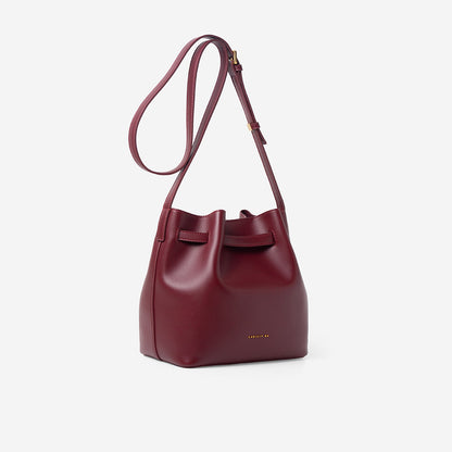 Oxford Bucket Bag - Burgundy