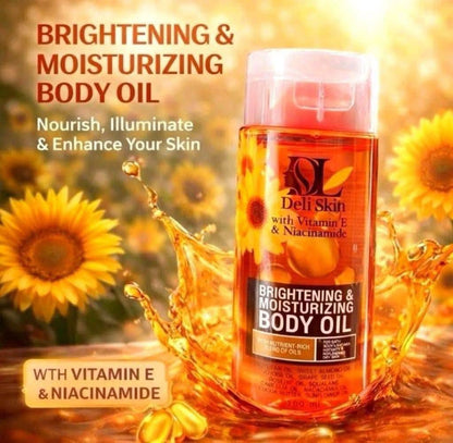 Deli Skin Vitamin E & Niacinamide Brightening & Moisturizing Body Oil 200ml