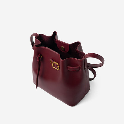 Oxford Bucket Bag - Burgundy