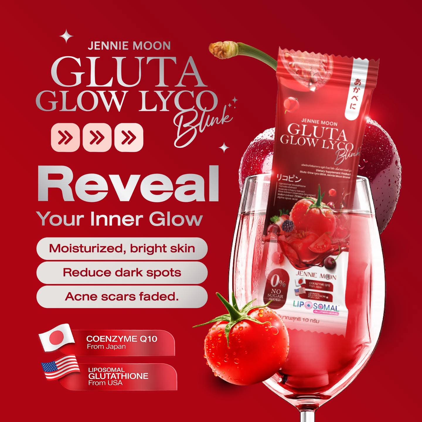 JENNIE MOON Gluta Glow Lyco Blink (30 Sachets)