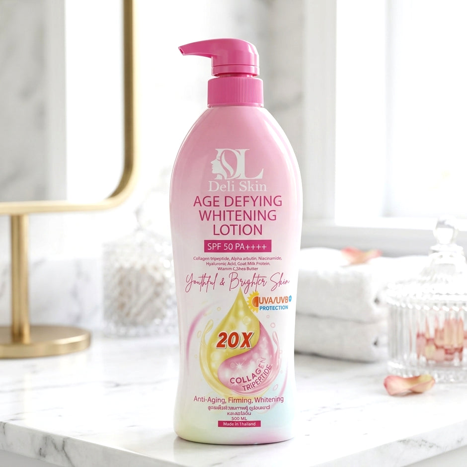 Deli Skin Age Defying Whitening Lotion SPF50 PA++++ 500ml