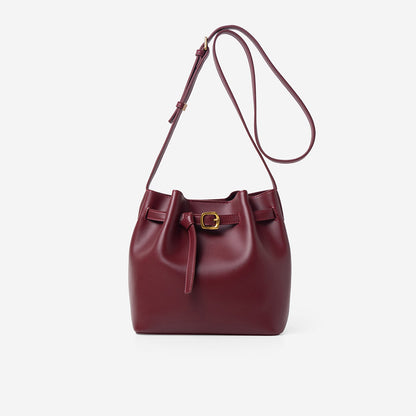 Oxford Bucket Bag - Burgundy