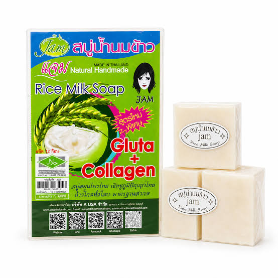 Jam Rice Milk Soap Gluta + Collagen